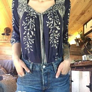 Lucky Brand boho western style top